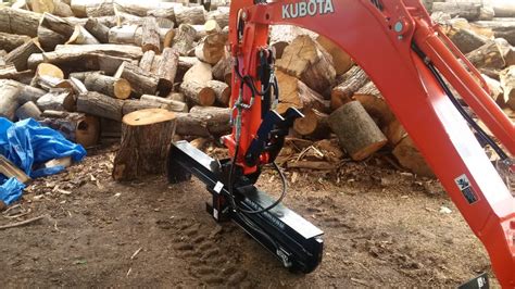 Mini Excavator Log Splitter Attachments by Blue Diamond